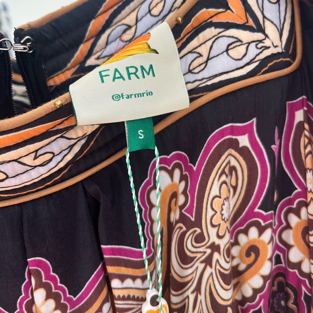 FARM RIO NWT Multicolor Paisley Print Women's Dress - Picture 4 of 5